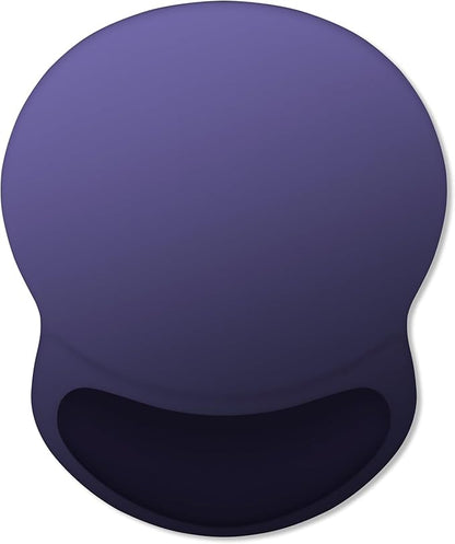 ITNRSIIET Ergonomic Mouse Pad with Comfort Gel Wrist Rest, Non-Slip PU Base, Smooth Textured Surface, Reduces Hand Fatigue & Wrist Pain, 8.7 x 7.2 Inch for Office Gaming Home, Violet Gradient