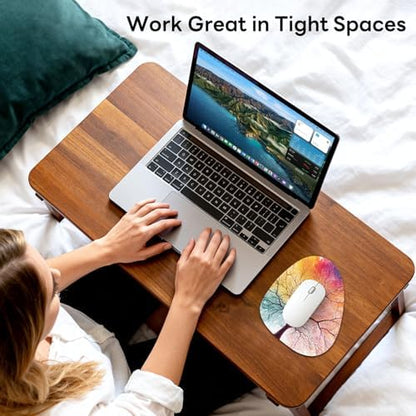 Water Drop Mouse Pad 7.3x8in Non-Slip for Laptop, Black Cats