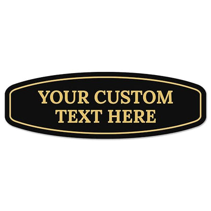 Custom Wall or Door Sign, Personalized Round Plaque Engraved Message for Bussiness, Property and Home Indoor/Outdoor, 3x9 Inches, Made in USA by Sigo Signs