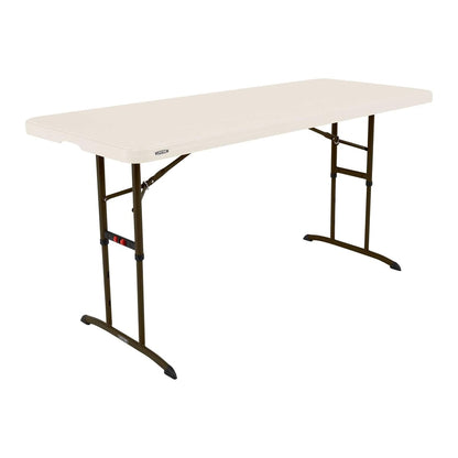 6-Foot Adjustable Height Nesting Table, Commercial, Almond