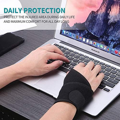 Wrist Brace for Carpal Tunnel, Breathable and Adjustable Wrist Support Brace for Arthritis and Tendinitis, Wrist Compression Wrap for Pain Relief, One Size Fits Left or Right Hand – Single