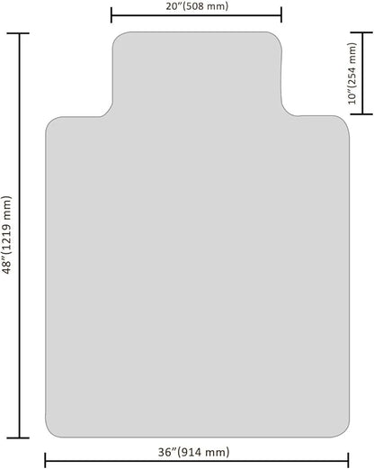 Office Chair Mat for Hardwood Floor, 48”x 36” Clear Floor Protector Mat for Office Chair, Vinyl Desk Chair Mat for Hard Floors, Easy Glide for Chairs