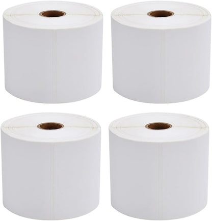 MFLABEL 4x6 Direct Thermal Shipping Labels - 4 Rolls of 450 Labels/Roll, Compatible with Zebra 2844/ZP450/ZP500/ZP505, USPS/FedEx/UPS/Amazon Shipping, Smudge-Resistant & Permanent Adhesive