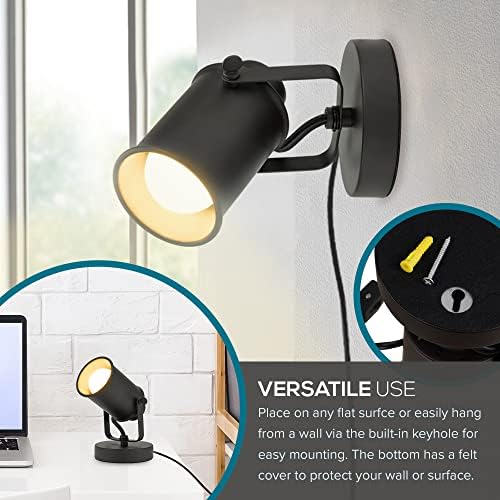 Catalina Lighting Modern Multipurpose Spotlight Desk or Wall Mount Accent Lamp, 6", Dark Bronze, Set of 2