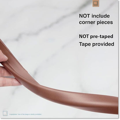 Roving Cove Slim-Fit Edge Protector for Baby Proofing (9ft Small Edge Only), Soft Rubber Foam Furniture Edge Bumper Guard, Desk Edge Cushion, 3M Adhesive, Coffee Brown
