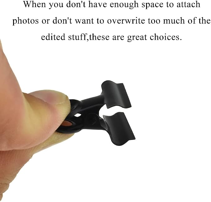 HAHIYO 0.87inch Black Bulldog Clips Metal File Hinge Binder Clips Clamps Save Space Strong Spring Jaws Rock Solid Grip Book Lay Flat Deburred Edge for Hang Photos Wall Grid Dog Food 30PCS