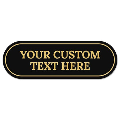 Custom Wall or Door Sign, Personalized Buble Plaque Engraved Message For Bussiness, Property And Home Indoor/Outdoor, 3x9 Inches, Made in USA by Sigo Signs