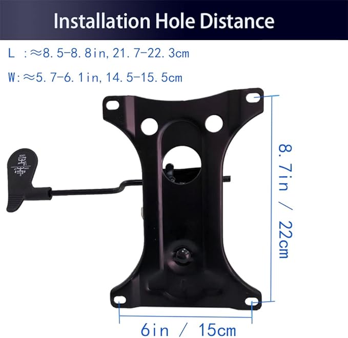 Gjpwyfdc Gaming Chair Tilt Mechanism Replacement, Heavy Duty 6'' X 8.7''- for Executive, Desk and Gaming Chairs