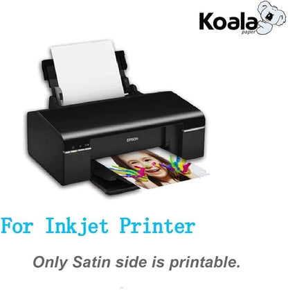 Koala Ultra Premium Photo Paper 11x17 In Satin Photo Printer Paper for Inkjet Printer Water-Resistant Semi Gloss 50 Sheets 72lb