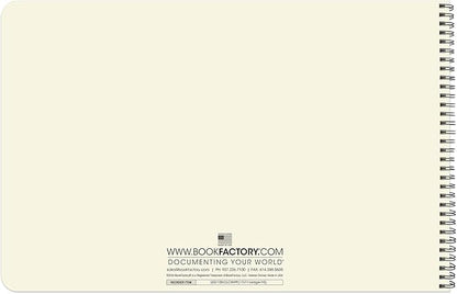 BookFactory Accounting Ledger Notebook/Large 10 Column Accounting Ledger Columnar (Ten Columns) Log Book - 17'' x 11'', 100 Pages, Wire-O Landscape Format (Made in USA)