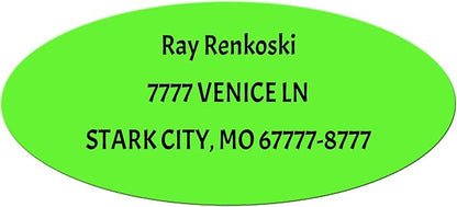 Made in USA Custom Return Address Stickers Labels Customized Mailing Label for Envelopes, Personalized Self Adhesive Flat Sheet Oval Labels