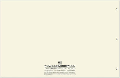 BookFactory Ledger Pad/Large 5 Column Accounting Ledger Columnar (Five Columns) Pads - 17'' x 11'', 50 Pages, Notepad Landscape Format (Made in USA)
