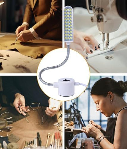 36LED Sewing Machine Light, 6.56ft Long Cord, Magnetic Base Work Lamp, 2-Pk