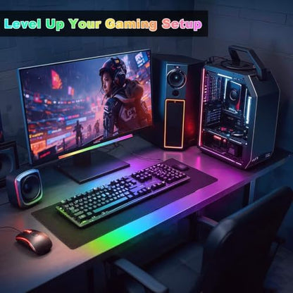 RGB Monitor Light Bar, 12in Black LED Light Bar with App & Remote