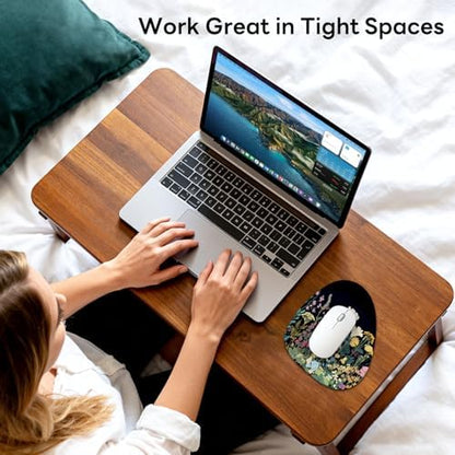 Water Drop Mouse Pad 7.3x8in Non-Slip for Laptop, Wildflowers