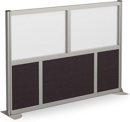 NBF Office Partitions - Cubicle Privacy Panel Wall Divider - Modern Room Separator with Quick Assembly - Indoor Laminate Free Standing Portable Room Divider Panel - 52" H x 73" W (Espresso)