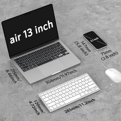 OMOTON Wireless Keyboard for Mac, Bluetooth Stable, No Numpad, Travel Size