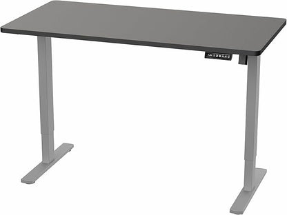 VIVO Electric 55 x 28 in Standing Desk, Memory Height Adjustment, 1B Series, Holds 220 lbs, One-Piece Black Top, Gray Frame, DESK-KIT-1G55B