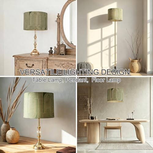 Modern lamp Shade Bamboo Material Abstract Art Deco 11.8 * 9.05Inch