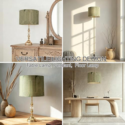 Modern lamp Shade Bamboo Material Abstract Art Deco 11.8 * 9.05Inch
