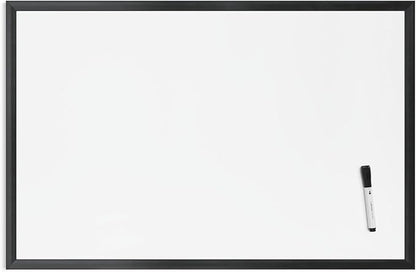 U Brands Magnetic Whiteboard 24" x 36", Black Wood Frame Dry Erase Board, Wall Mounted White Board for Office, Classroom, Home, Planning & Organization