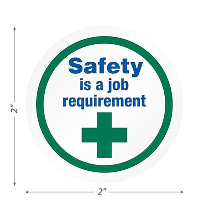 SmartSign Safety is a Job Requirement Pack of 5 Hard Hat Labels | Retro-Reflective, 2" Circle