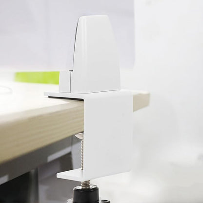 TEHAUX 2pcs Desk Partition Clip Hole Desktop Mount Clamp on Desk Accessories for Office Screen Partition Clip Thickened Base