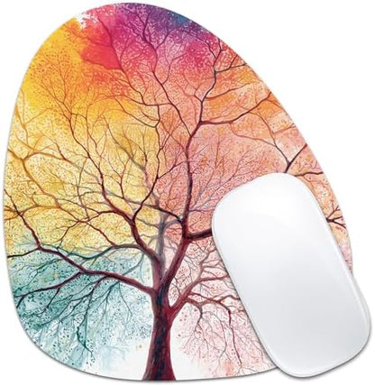 Water Drop Mouse Pad 7.3x8in Non-Slip for Laptop, Black Cats