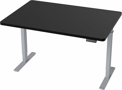 VIVO Electric 48 x 30 in Standing Desk, Memory Height Adjustment, 1B Series, Holds 220 lbs, One-Piece Black Top, Gray Frame, DESK-KIT-1G5B