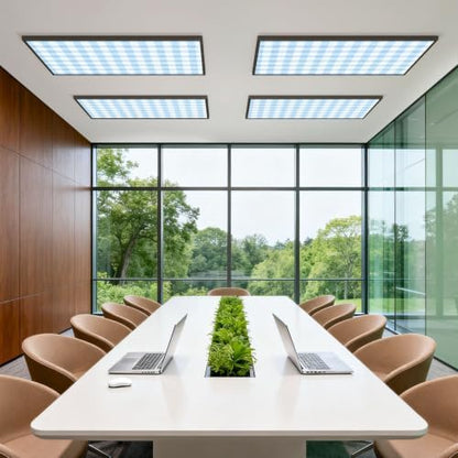 4 Pcs Fluorescent Light Covers for Ceiling Lights blue white Gingham check Magnetic Light Filters Decorative for Classroom Office Hospital Home 4x2 Ft