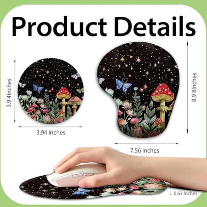 iRudyard 2Pcs Rubber Coasters Absorbent Mouse Pad Wrist Support Pu Reusable
