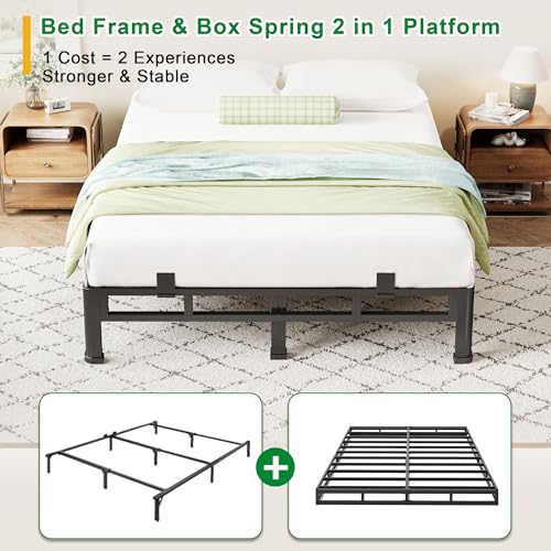 7 Inch Queen Bed Frame Double Layer 2 in 1 Platform with Round Corner