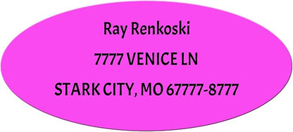 Made in USA Custom Return Address Stickers Labels Customized Mailing Label for Envelopes, Personalized Self Adhesive Flat Sheet Oval Labels