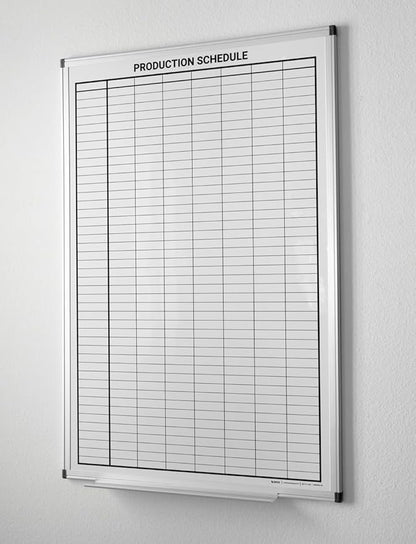 Production Schedule Portrait Whiteboard 48" x 36"