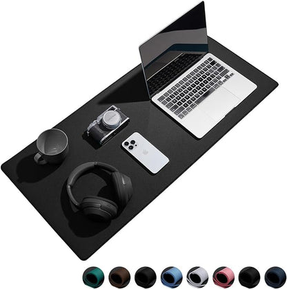 Reniteco Waterproof Large Gaming Mouse Pad with Durable Stitched Edges, Non-Slip Rubber Base, Grainy Jacquard Mouse Mat Desk Pad for Home Office Gaming, 31.5''x11.8''x0.12'', Matte Black