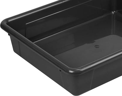 Storex Letter Size Flat Storage Tray – Organizer Bin for Classroom, Office and Home, Black, 20-Pack (62516A05C)