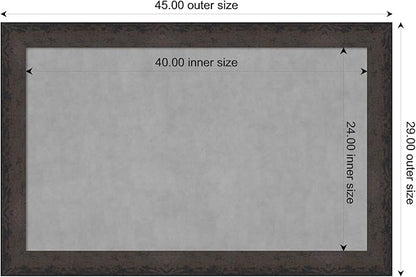 Amanti Art Black Framed Magnetic Board 29x45 Large Vision Board for use with Magnets, 100% Metal Sheet to Display Items as Office Decor or for Home Organization in mudroom, Kitchen or Kids Room
