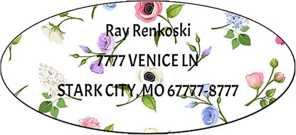 Made in USA Custom Return Address Stickers Labels Customized Mailing Label for Envelopes, Personalized Self Adhesive Flat Sheet Oval Labels
