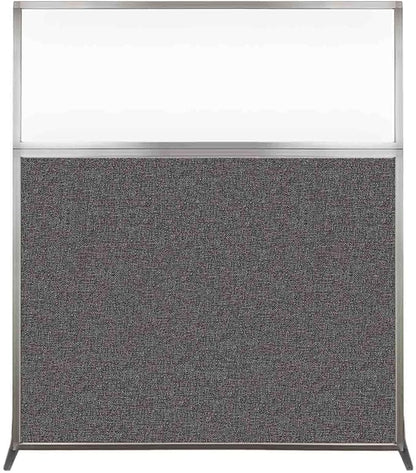 Versare Hush Screen Portable Room Divider | Workstation Wall Divider | Freestanding Privacy Hush Panels | Clear Windows | Fabric Office Divider Screen | Great for Room Separation