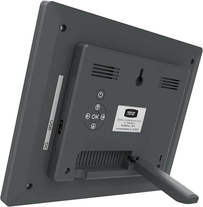 American Lifetime 【New 2024】 Dementia Clock Large Digital Clock for Seniors, Digital Clock Large Display with Custom Alarms, Clock with Day & Date for Elderly, Large Number Digital Clock Grey