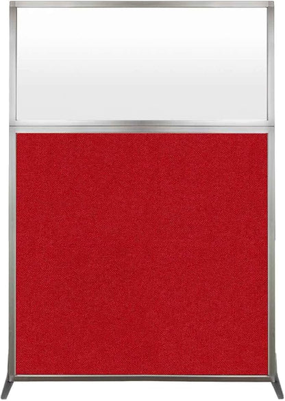 Versare Hush Screen Portable Room Divider | Workstation Wall Divider | Freestanding Privacy Hush Panels | Frosted Windows | Fabric Office Divider Screen | Great for Room Separation