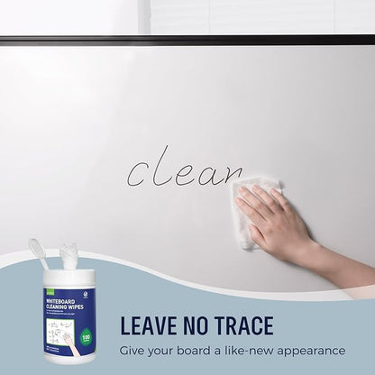 Loukin Whiteboard Cleaning Wipes, Dry Erase Board Cleaning Wipes, Non-toxic White board Wipes, 100 Wipes per Canister