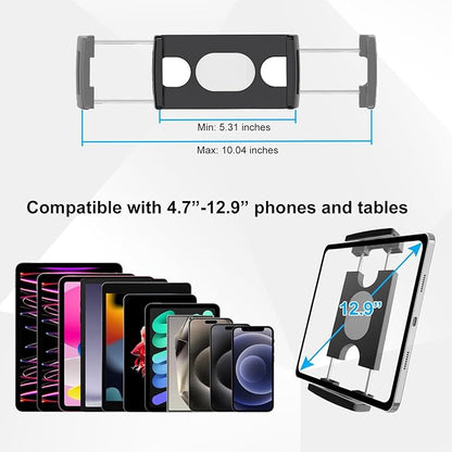 Magnetic Tablet Mount, Super Strong Magnetic Tablet Holder with Rotation Ball Head, Fridge iPad Mount for Gym, Refrigerator, Cabinet, Whiteboard or Any Metal Surface, Fits 4.7-12.9" Phone iPad