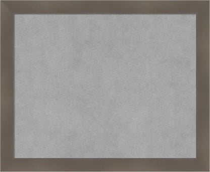 Amanti Art Grey Framed Magnetic Board 18x22 Small Vision Board for use with Magnets, 100% Metal Sheet to Display Items as Office Decor or for Home Organization in mudroom, Kitchen or Kids Room