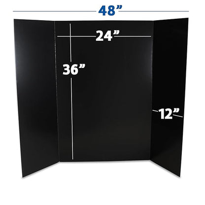 Flipside Products 36” x 48” Foam Project Boards for Presentations, Science Fair, School Projects, Event Displays and Trifold Picture Board - Assorted Colors - 3 Pack