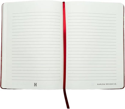 HARLEM CANDLE CO. – Ode to Josephine Luxury Journal, Red & Gold – 300 Lined Pages | Vegan Leather Cover, Gilded Edges, Ribbon Bookmark | Inspired by Josephine Baker (Red/Gold)