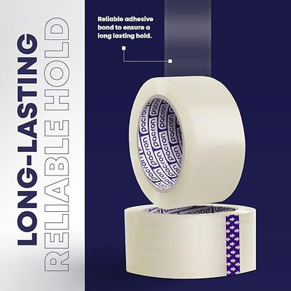 Clear Packing Tape - 24 Heavy-Duty Wrapping Tape - 110-Yard Length, 2640 Total Yards 2.88-Inch Wide Strong Adhesive Rolls for Moving Boxes, Office Packaging, Storage Organization & Warehouse Shipping