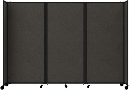 Versare Room Divider 360 Portable Wall Partition | Folding Panels | Large Freestanding Divider | Locking Wheels | Temporary Room Separator