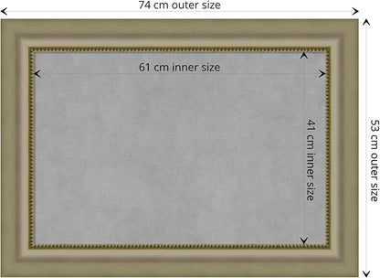 Amanti Art Silver Framed Magnetic Board 21x29 Medium Vision Board for use with Magnets, 100% Metal Sheet to Display Items as Office Decor or for Home Organization in mudroom, Kitchen or Kids Room
