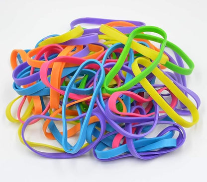Activave Round Ball Rubber Band Elastics 170 to 180 pcs Colorful Rubber Bands Stretchable Rubber Bands Stationery Holder Elastic Loops, Arts and Crafts, Document Organising, Stocking Fillers one ball
